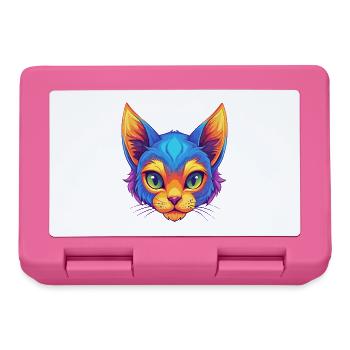 Pixie Bob Cat Breed Cartoon Kawaii Animal Pet - Lunchbox - pink - Front