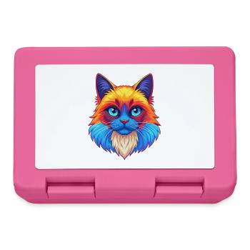 Ragdoll Chat Race Dessin animé Kawaii Animal Pet - Boîte à goûter - rose - Devant