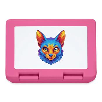 Australische Nebelkatze Rasse Karikatur Kawaii Tier Pe - Brotdose - Pink - Vorne