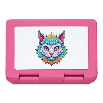 Laperm Chat Race Dessin Animé Kawaii Animal Pet - Boîte à goûter - rose - Devant