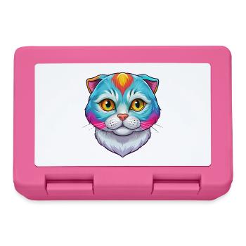 Schottische Falten Kurzhaar Katzenrasse Karikatur Kawaii A - Brotdose - Pink - Vorne