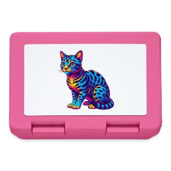 Ocicat Chat Race Dessin Animé Kawaii Animal Pet - Boîte à goûter - rose - Devant