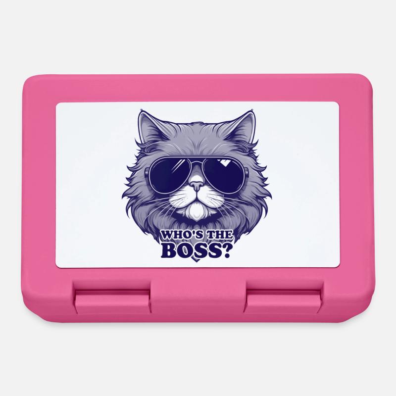 Chat Stylé avec Lunettes de Soleil - Boîte à goûter - rose