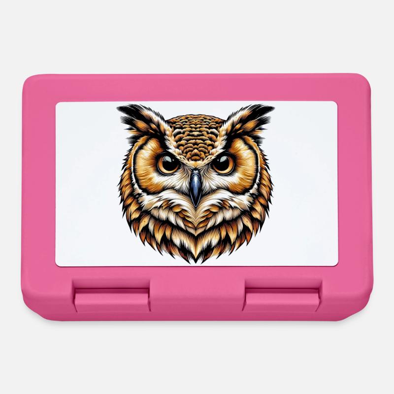 Eule - Brotdose - Pink