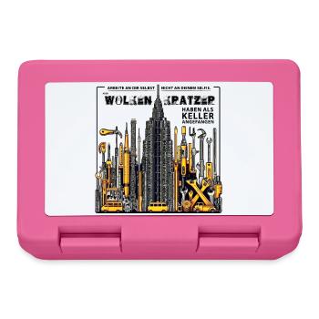 Auch Wolkenkratzer haben als Keller angefangen - Brotdose - Pink - Vorne