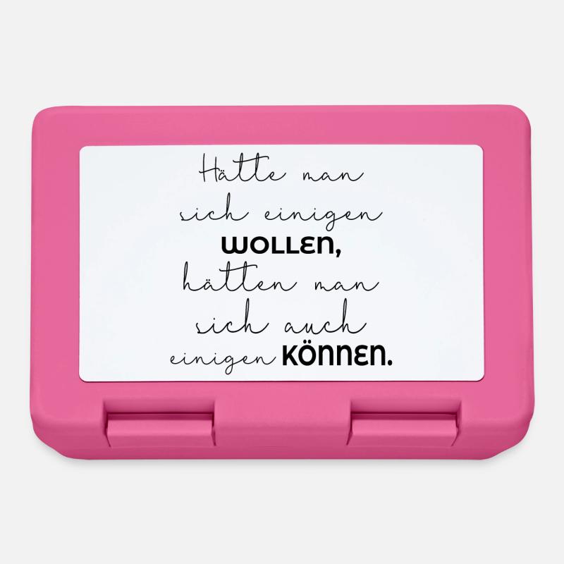 EINIGUNG WOLLEN - VETRAUEN KÖNNEN - Brotdose - Pink