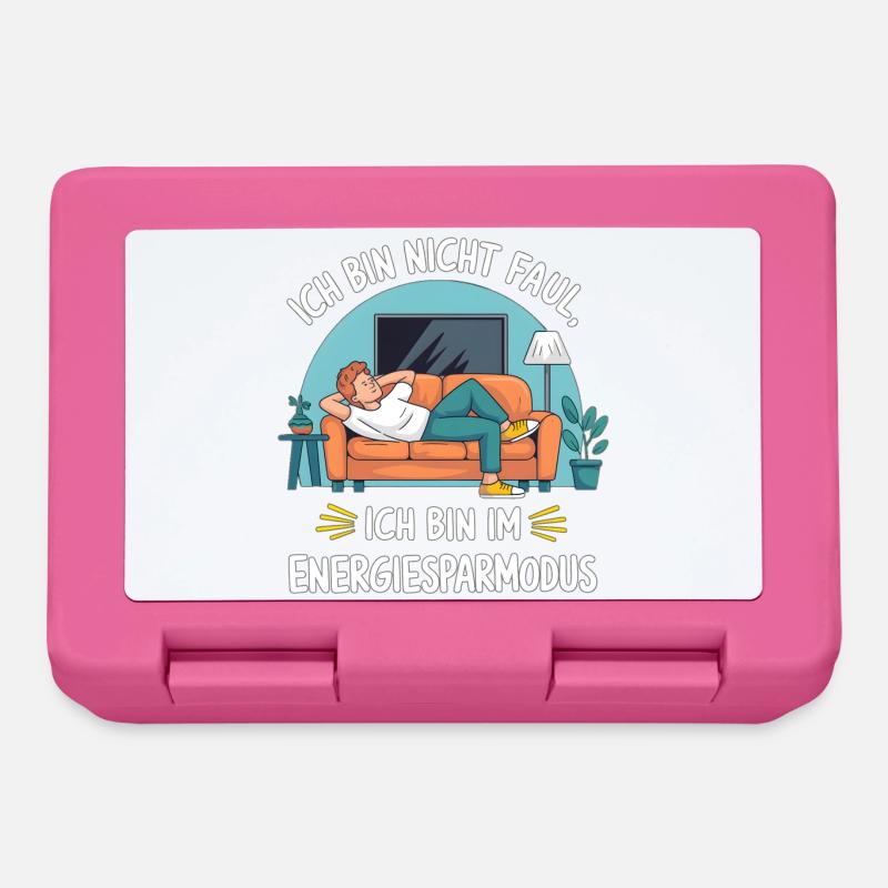 Power Saving Mode Humor Design - Lunchbox - pink