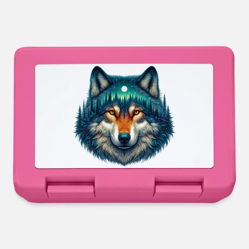 Wolf - Brotdose - Pink
