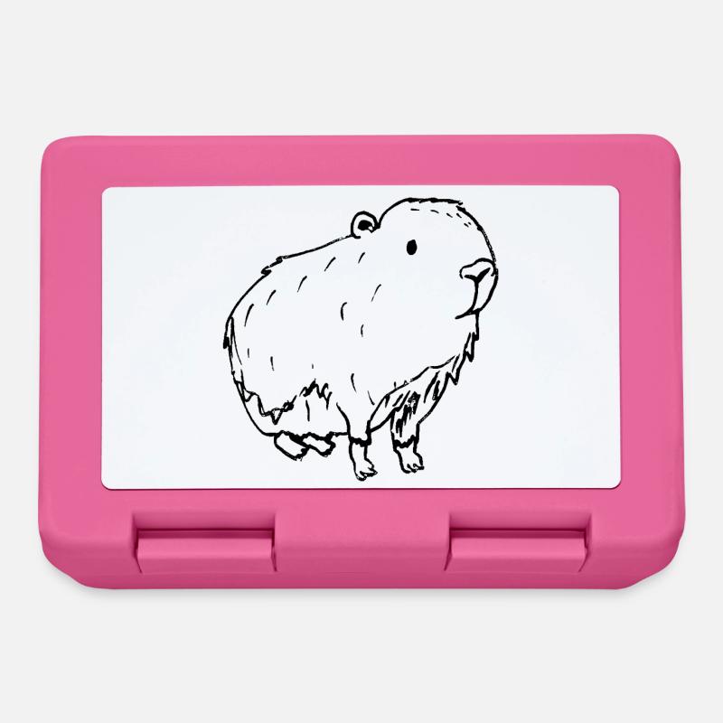Abstract Kapybara Black - Brotdose - Pink