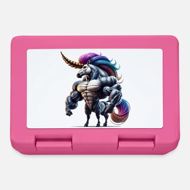 Super licorne - Boîte à goûter - rose