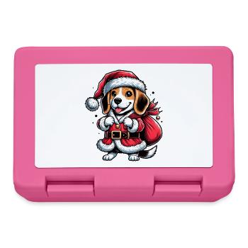Beagle Santa Claus - Boîte à goûter - rose - Devant