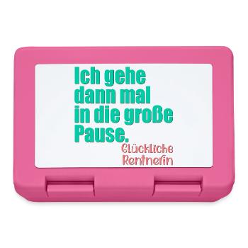 GLÜCKLICHE RENTNERIN RENTE - Brotdose - Pink - Vorne