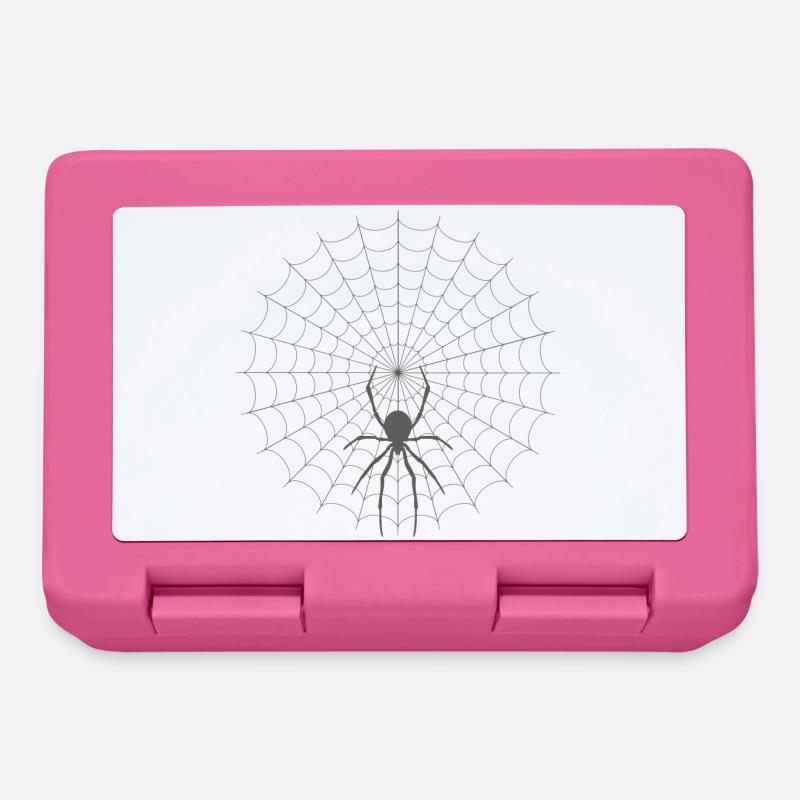 Spinnennetz Silhouette - Brotdose - Pink