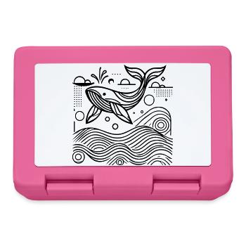 Ocean Spirit – Geometrischer Wal - Brotdose - Pink - Vorne