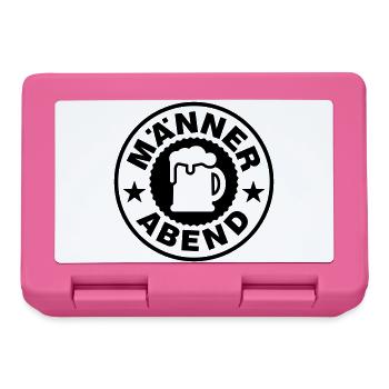 Männer Abend Bier - Brotdose - Pink - Vorne
