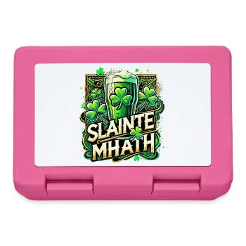 St. Patrick's Day Slainte Mhath Ireland Gift - Lunchbox - pink - Front
