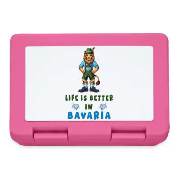 Bayerischer Löwe - Brotdose - Pink - Vorne