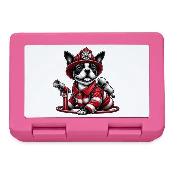 Bostie Feuerwehrhund - Brotdose - Pink - Vorne