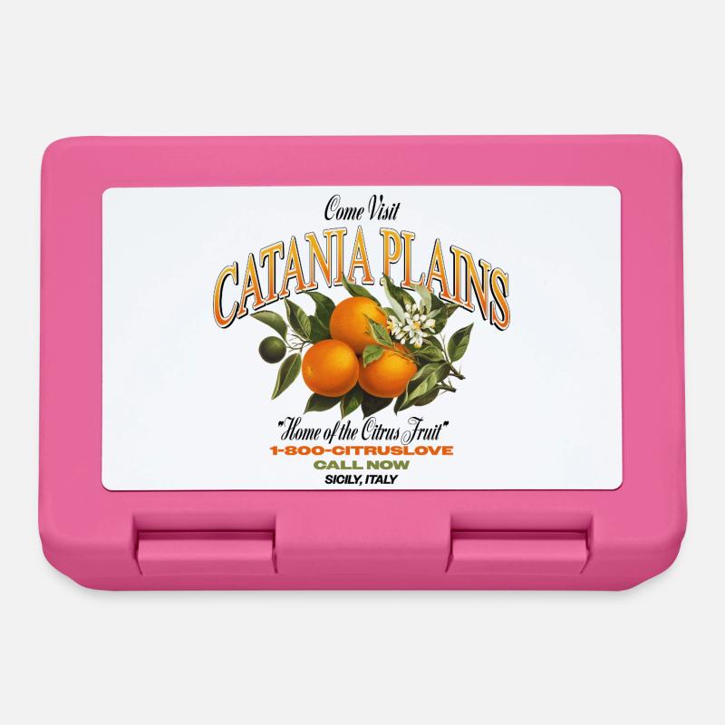 Plaines de Catane Design d’agrumes - Boîte à goûter - rose