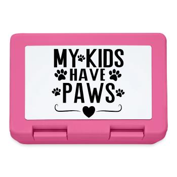 Mes enfants ont des pattes – Conception de la déclaration parentale de chien - Boîte à goûter - rose - Devant