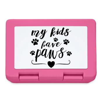 My Kids Have Paws – Pet Parent Statement Design - Lunchbox - pink - Front