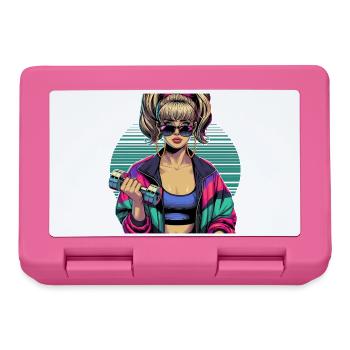 Fitness Strong Woman Gym 90s Gift - Lunchbox - pink - Front