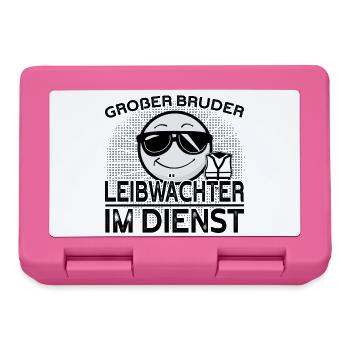 Großer Bruder Leibwächter im Dienst - Brotdose - Pink - Vorne