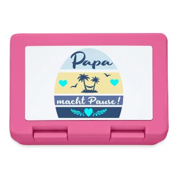 ABSCHIED PAUSE VATERTAG PAPA - Brotdose - Pink - Vorne