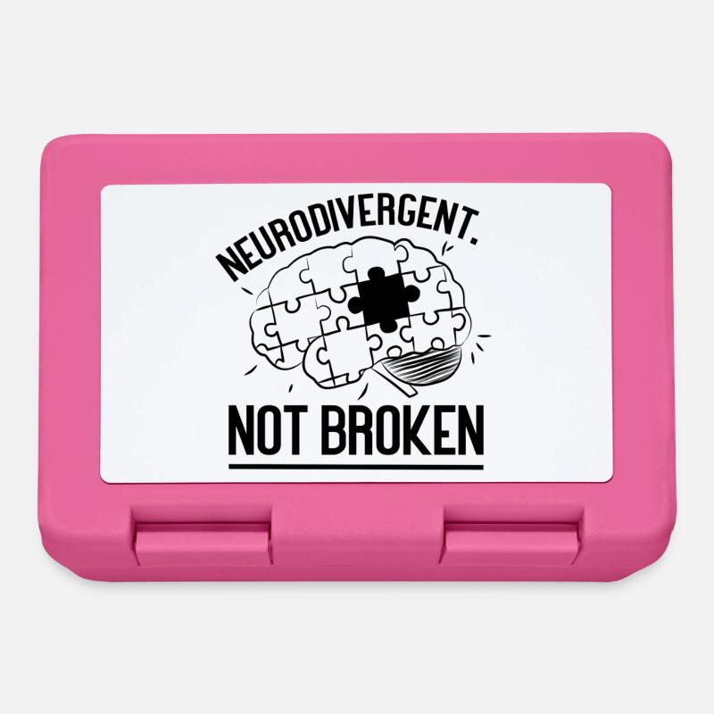 Neurodivergent. Pas cassé - Boîte à goûter - rose
