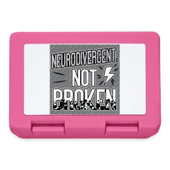 Neurodivergent Not Broken – Neurodiversity Pride - Lunchbox - pink - Front