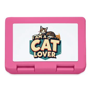 I am a Cat Lover - Lunchbox - pink - Front