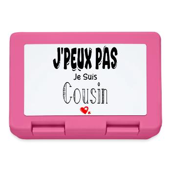 J'Peux Pas Je suis Cousin - Boîte à goûter - rose - Devant