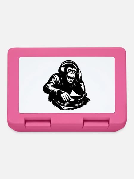 DJ The Monkey Danse à la Banksy - Boîte à goûter - rose