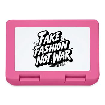 Fake Fashion not War - Lunchbox - pink - Front