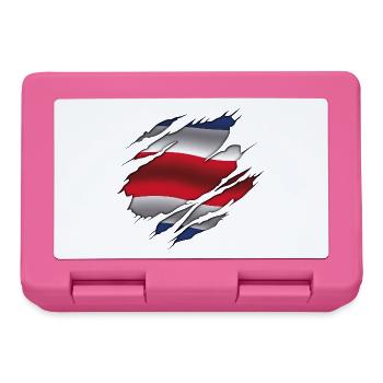 Flagge von Costa Rica - Costa Rica - Zerrissene Flagge - Brotdose - Pink - Vorne