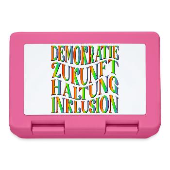 ZUKUNFT DEMOKRATIE - Brotdose - Pink - Vorne