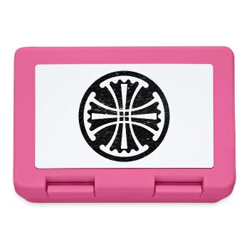 Canterbury Cross in a Black Circle - Lunchbox - pink - Front