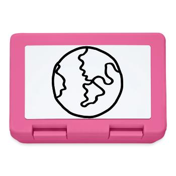 Planète Terre Doodle de l’espace - Boîte à goûter - rose - Devant