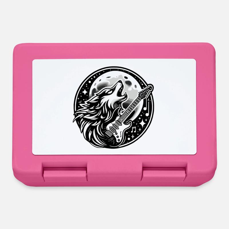 Wolf Musical Mond Design - Brotdose - Pink
