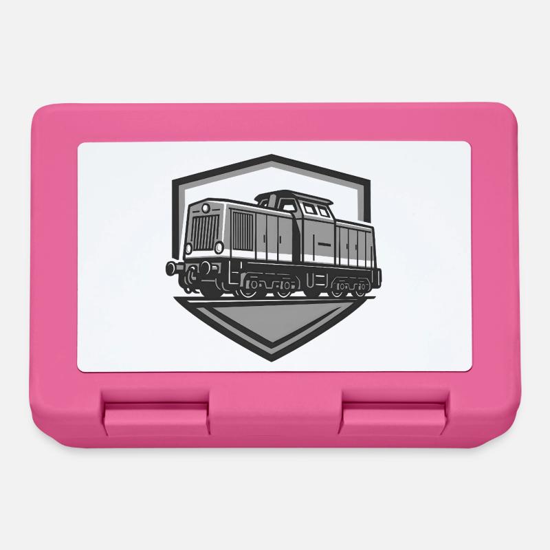 Retro Dampflok Logo Illustration - Brotdose - Pink