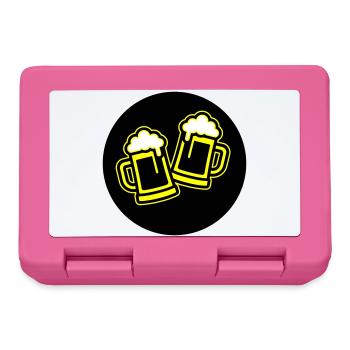 Bier Anstoßen Symbol Bierkrug - Brotdose - Pink - Vorne