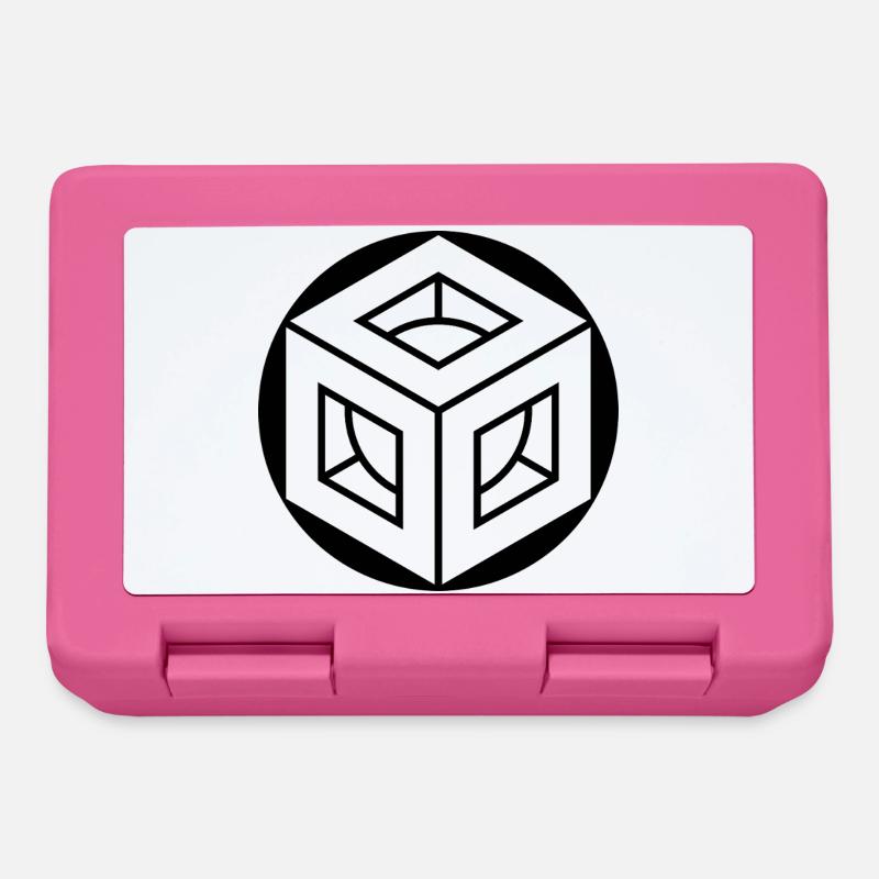 Metatron's Cube Crop Circle Design - Lunchbox - pink