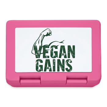Vegan Gains Vegan Fitness Bodybuilding - Lunchbox - pink - Front