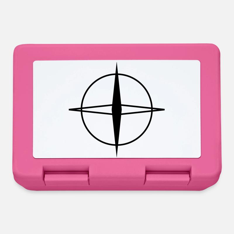 Minimalistisches schwarz-weißes geometrisches Musterdesign - Brotdose - Pink