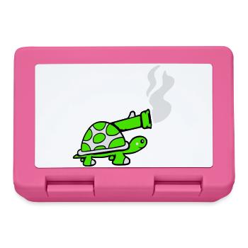 Turtle Tank Weapon Cannon Shoot Shot - Lunchbox - pink - Front