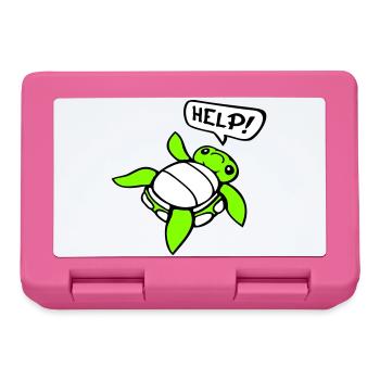 Turtle Back Tilted Over Helpless Side Help - Lunchbox - pink - Front