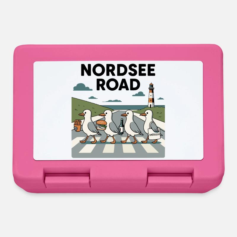 Nordseeroad Möwen - Brotdose - Pink