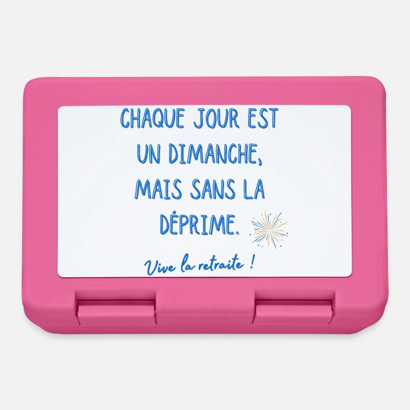 Vive la retraite - Boîte à goûter - rose