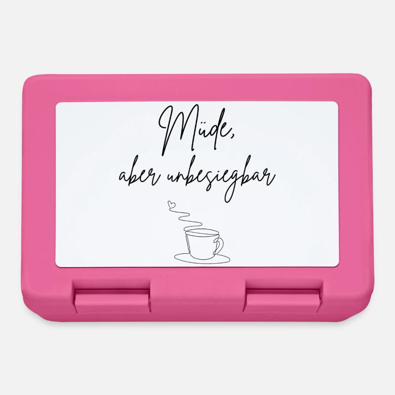 Müde aber unbesiegbar - Brotdose - Pink