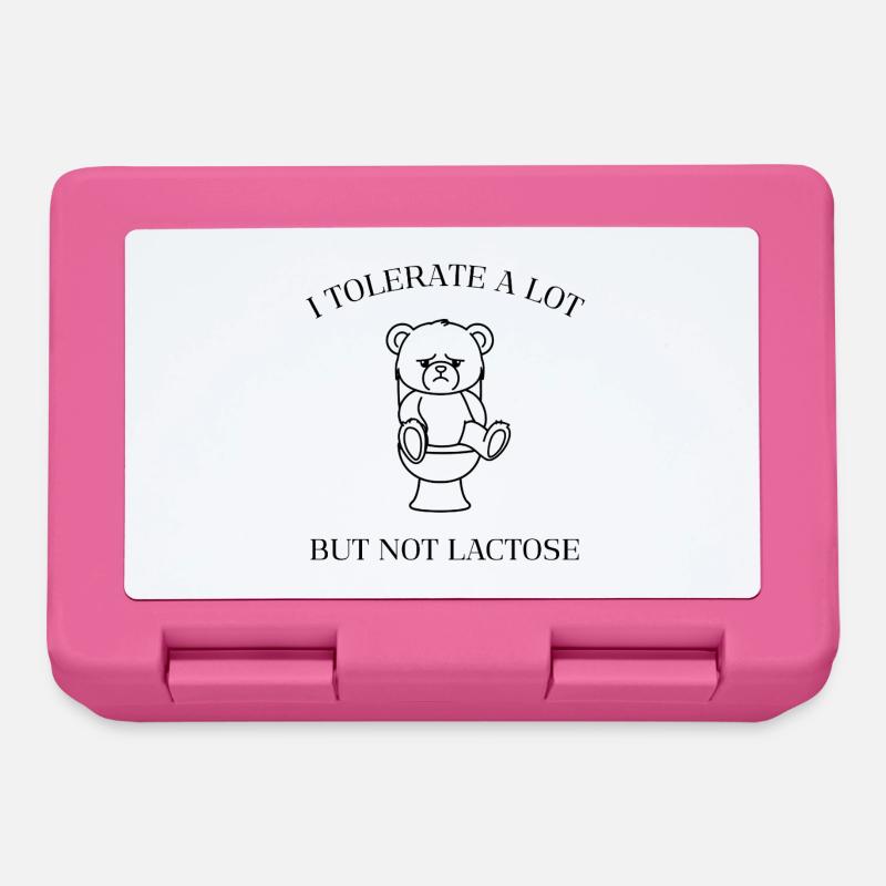 Moody Teddy – Pas de lactose autorisé - Boîte à goûter - rose